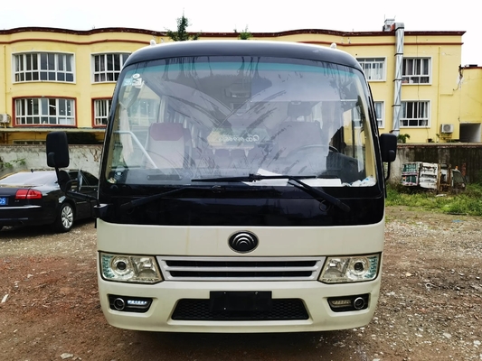 Digunakan 16 Seater Minibus Mesin Depan Tahun 2016 19 Kursi Sliding Window LHD / RHD 2nd Hand Yutong Bus ZK6729D