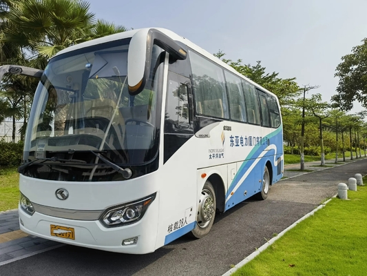 Bus Diesel Bekas Tahun 2016 28 Kursi Mesin Yuchai 4 Silinder Pintu Ayun Eksternal Kinglong Bus XMQ675
