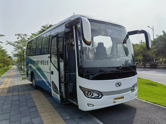 Bus Diesel Bekas Tahun 2016 28 Kursi Mesin Yuchai 4 Silinder Pintu Ayun Eksternal Kinglong Bus XMQ675