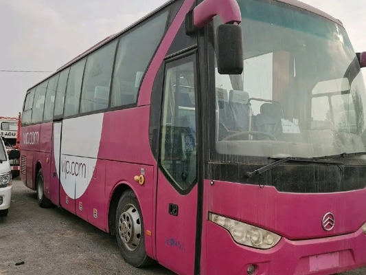 Pelatih Bus Bekas Pintu Penumpang Ganda 45 Kursi AC Leaf Spring Langka Mesin Golden Dragon Bus XML6103