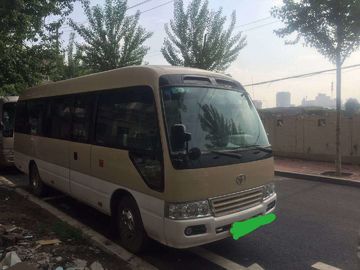 Bahan Bakar Gas Toyota Digunakan Bus Coaster Dengan Kursi Kulit Mewah 6990mm Panjang Bus