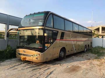 Mesin Kuat Bus Komersial Besar Digunakan 71 Kursi Diesel Belakang Gandar Ganda Dengan AC Dua Lantai