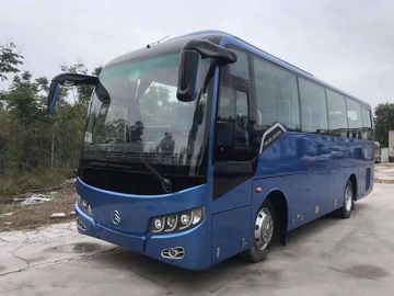 33 Kursi 2014 Tahun Digunakan Bus Perjalanan Digunakan Pelatih Motor Warna Biru 3300mm Tinggi Bus