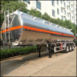 Tri As Aluminium Trailer Tanker Bahan Bakar Minyak Diesel Transport Tank 12 Roda