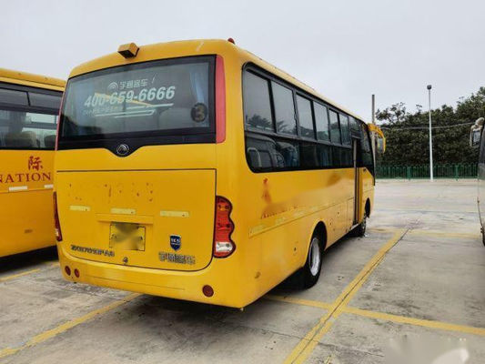 Digunakan Yutong Bus 29 Kursi Tour Bus Steel Chassis Front Engine Euro III Left Steering